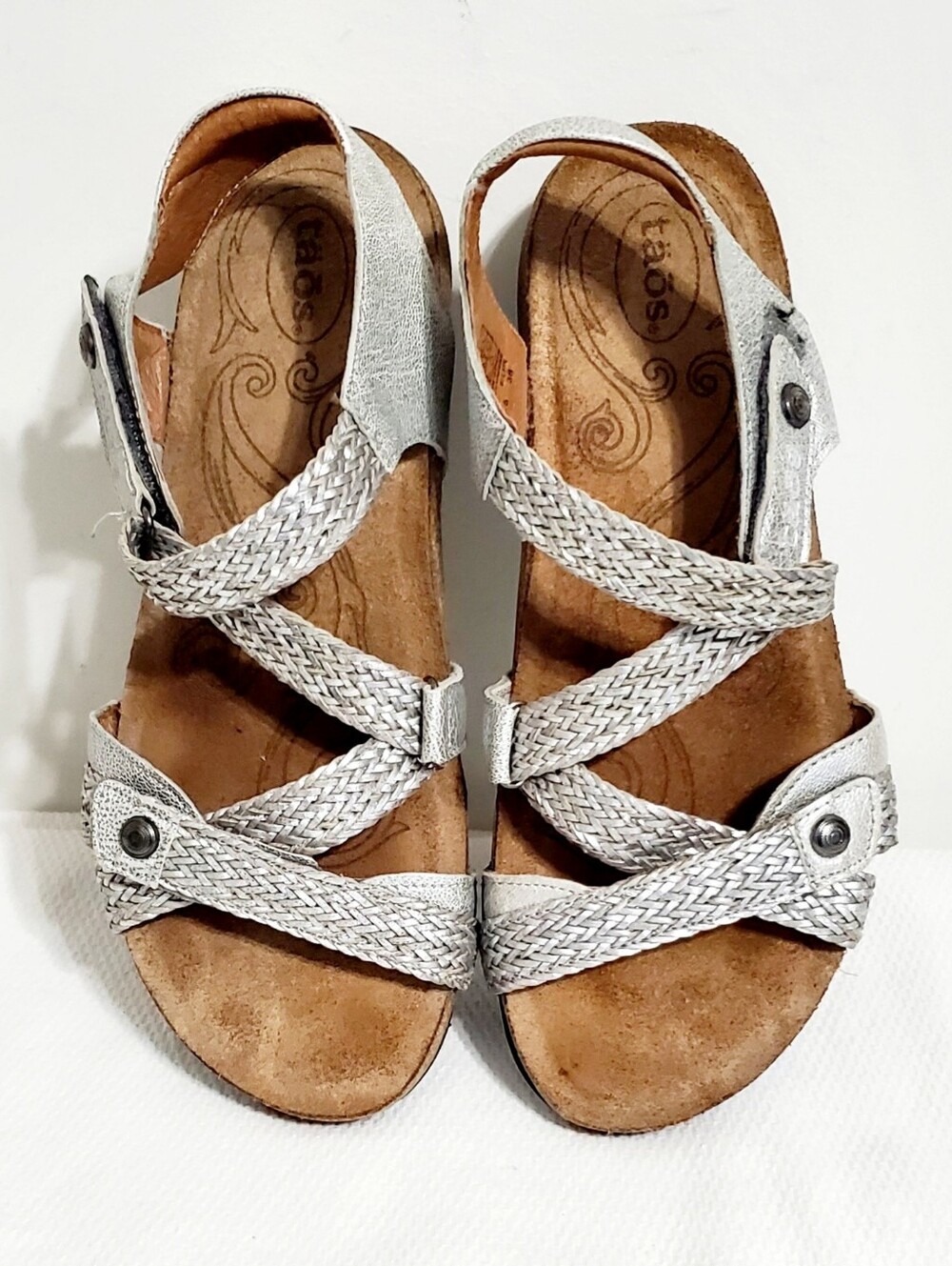 Taos Footwear Beige Braided Leather Sandals - Picture 6 of 13